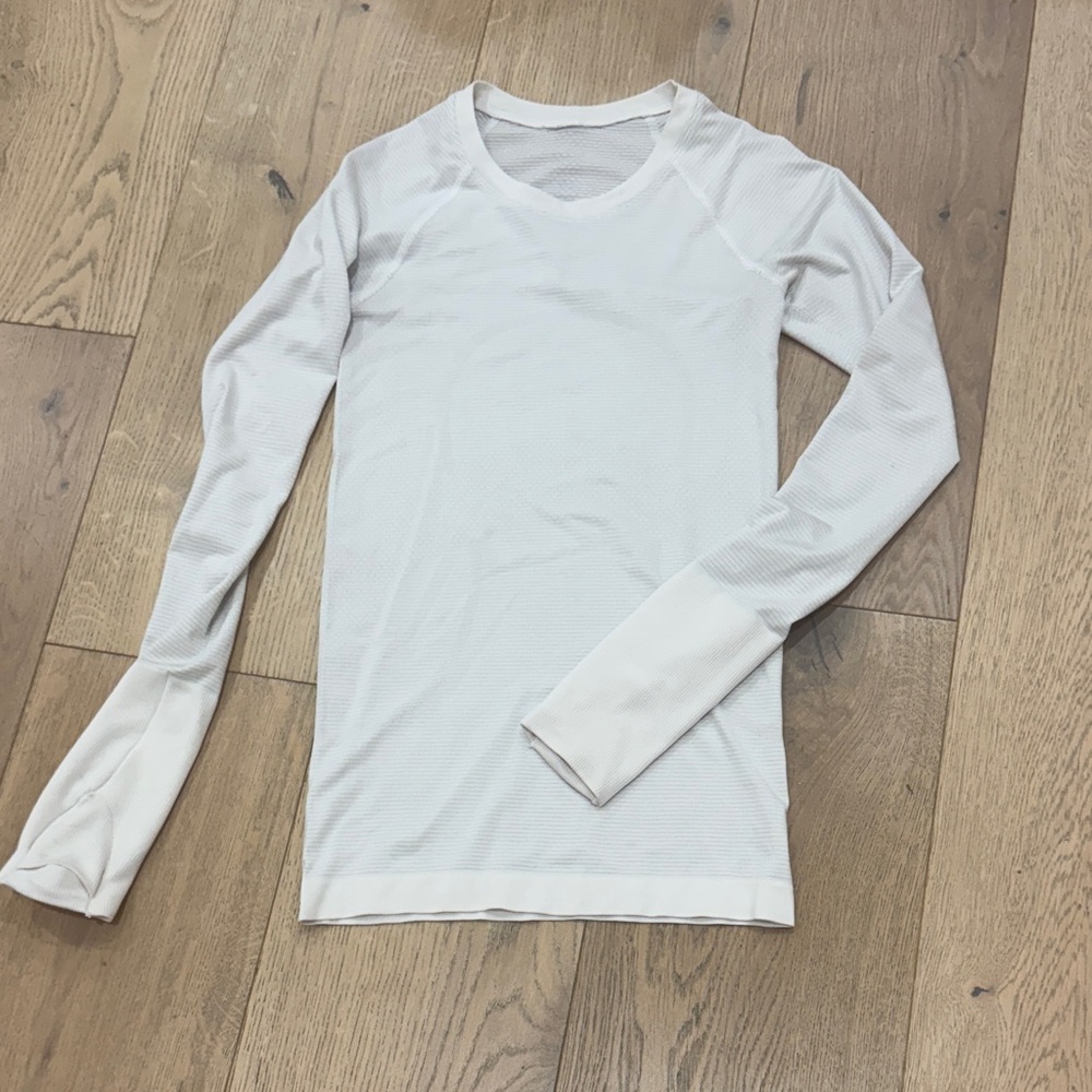 White Lululemon Swiftly Tech long sleeve  Top